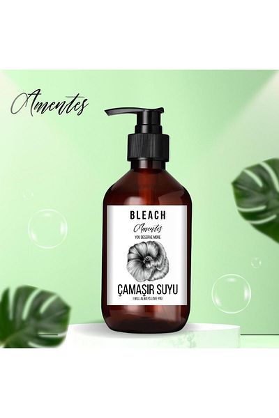 Amentes Μπουκάλι χλωρίνης 500 ml Γυαλί με Ετικέτα