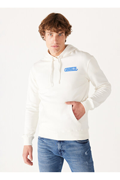 WRANGLER Men's Hooded Neck Sweatshirt - Off-White, W 232258102