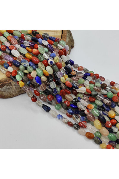 ByKolyeucum 40 سم غير شكل مزيج طبيعي شقرا سلسلة الحجر الطبيعي الخرز الحجر الط...