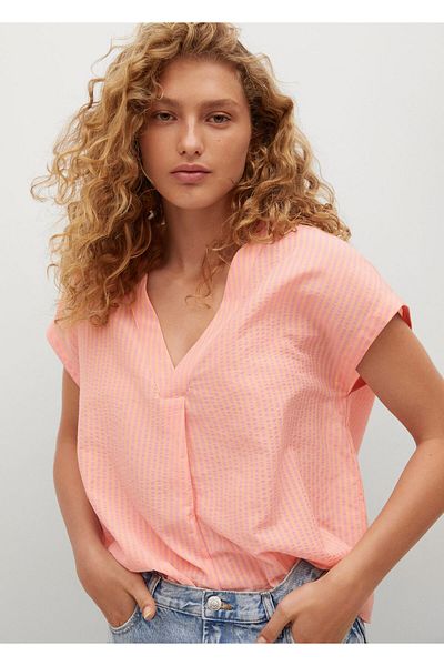 MANGO Woman Damski różowy stanik 17972023