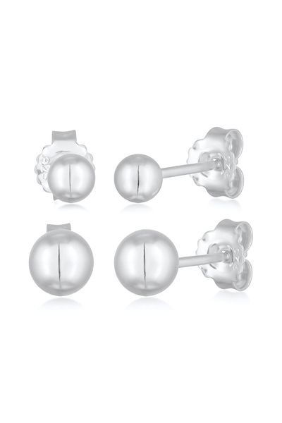 ELLI Ohrringe Kugel Ohrstecker 2er Set 925 Silber
