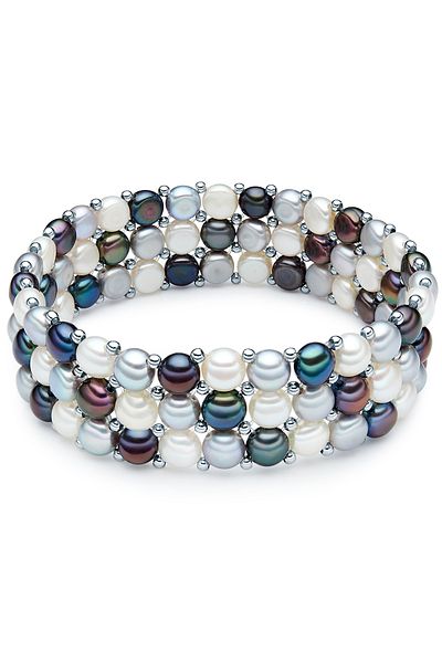 Valero Pearls Modeschmuckarmband Armband Süßwasser-Zuchtperle multicolor