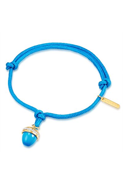 eastside Edelstahlarmband Armband Edelstahl gelbgold Textil (blau) Preciosa weiß Glas blau