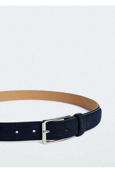 MANGO Man Marineblauer Gürtel für Herren
