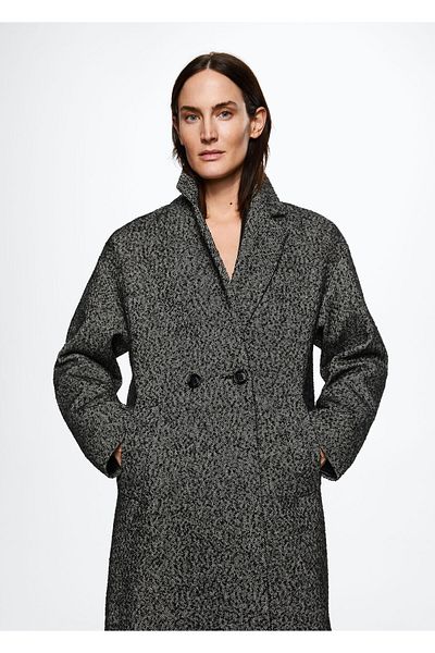 MANGO Woman Women's Off-White Coat