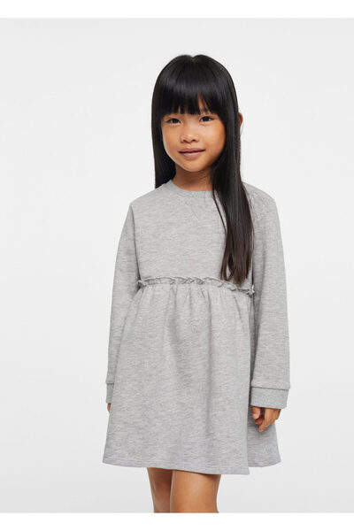 MANGO Baby Φόρεμα Baby Girl Μεταλλικό Γκρι Φόρεμα