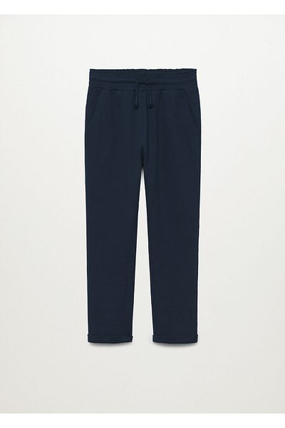MANGO Kids Pantaloni albaștri pentru fetiță 27800004