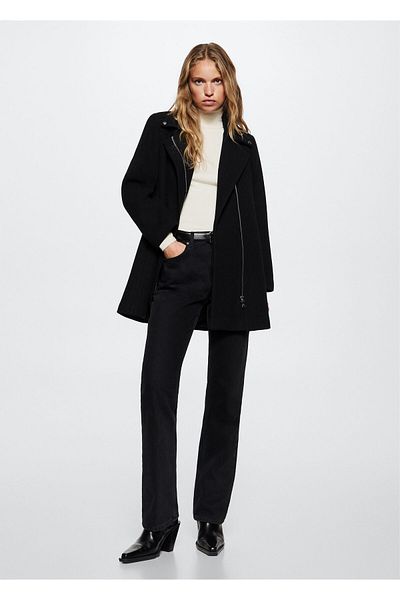 MANGO Woman Women's Black Coat37967738