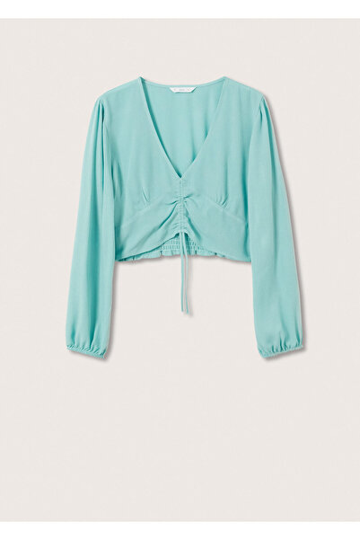 MANGO Kids Dívčí tyrkysová košile27045138