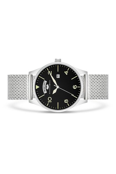 Rhodenwald & Söhne Quarzuhr Herren Chronograph silber Edelstahl silber