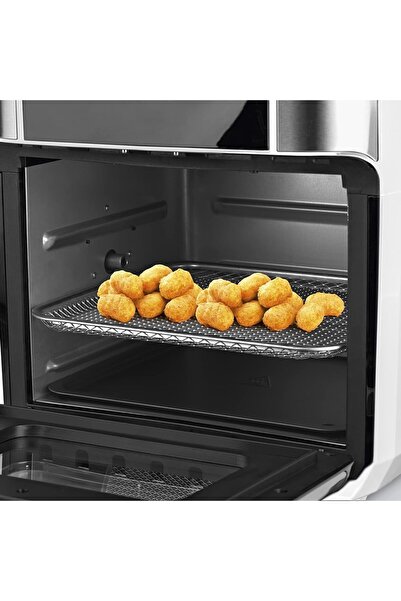 Johnson Aircooking Döner Hazne 10 Ön Ayarlı Dijital 12 Litre Kapasiteli 1800 W Sıcak Hava Fritözü Siyah