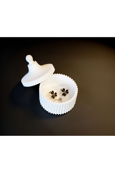 Duko Home Homemade Decorative White Jewelry Box