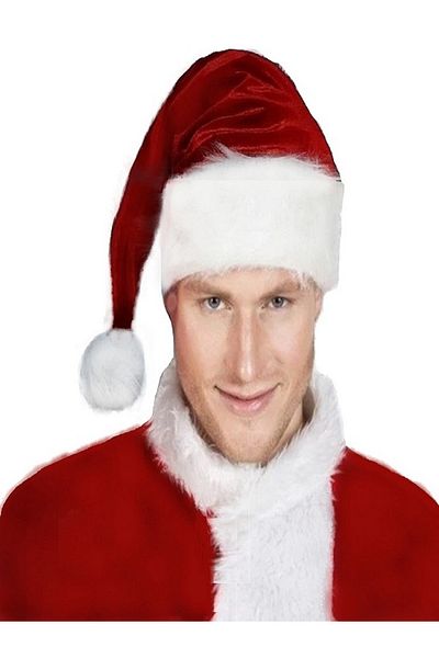 KOSTÜMCE Santa Claus Hat Velvet with Large Fur