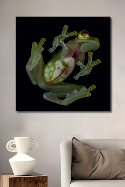 Teona Ahşap Dekoratif Dikey Kurbağa Duvar Tablo Ahşap Dikdörtgen Tablo