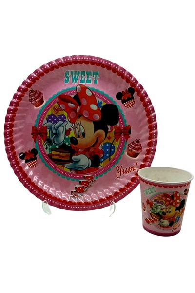 Minnie Mouse طقم أطباق زجاجية 8 قطع
