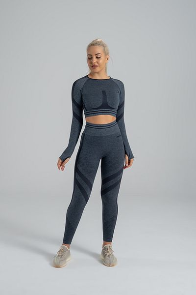 GYMXPRO Colanți sport super elastici, cu detalii push-up