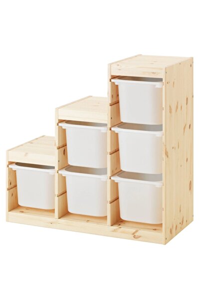 IKEA TROFAST saklama ünitesi, çam-beyaz, 94x44x91 cm