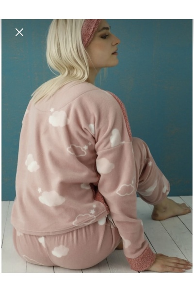 Pijamoni Kadın Magic Temalı Peluş Polar Kışlık Pijama Takımı