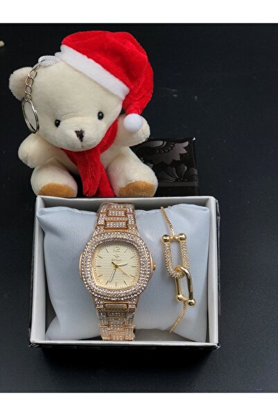 Masalsı Concept lüks özel yılbaşı Noel Şapkalı Anahtarlık,Taşlı saat özel Zir...