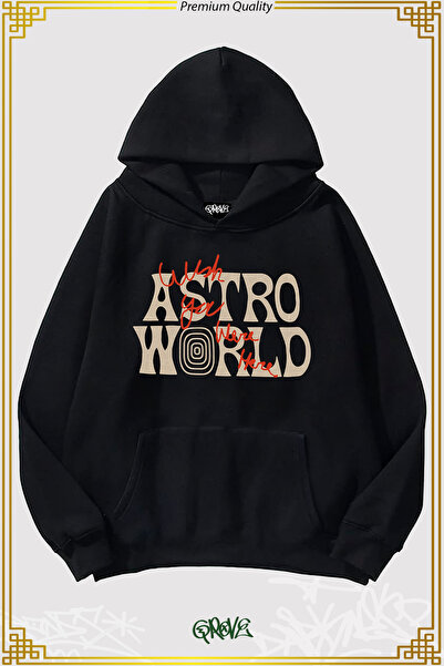 Grove Fashion Travis Scott Astroworld Three Thread Oversize Hooded Sweatshirt Hoodie