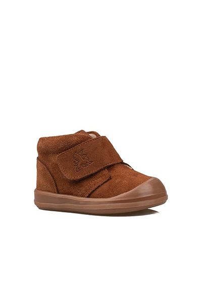 m2s Tan Cace Genuine Leather Baby Orthopedic Boots