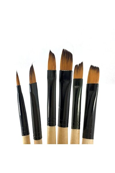 istoç Gerçek Kıldan Üretim 6'lı Profesyonel Ressam Fırça Seti Sanatsal Resim ...