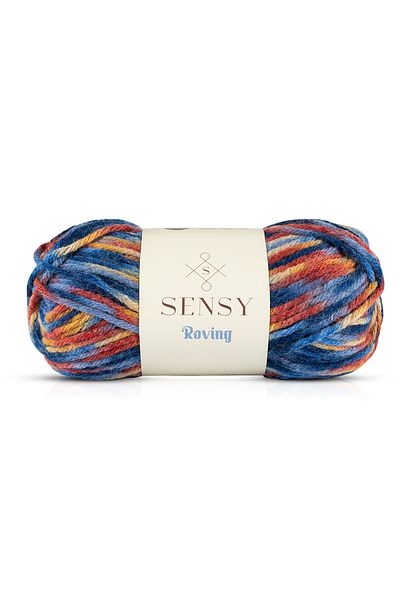 SENSY Ръчно плетена прежда Roving, многоцветна прежда, прежда за шалове, прежда за шапки, прежда за пуловери, прежда за пончо, мраморна вълнена прежда Midnight