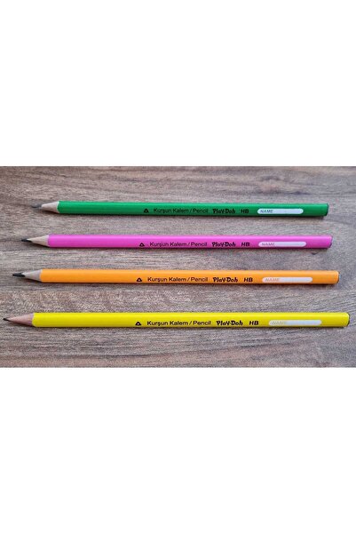 Play Doh NEON ÜÇGEN KURŞUN KALEM 4 Renk Gönderilir