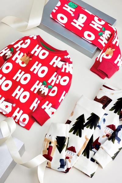 Next Baby Noel Baskılı Uzun Kollu Snuggle Fit Pijama