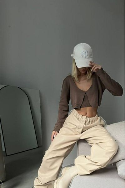 lovebox Mink Sling Blouse and Cardigan Knitwear Set - 23w35018