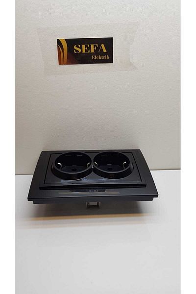 ELBİ DOUBLE RECESSED SOCKET SOCKET ELBİ BRAND BLACK COLOR
