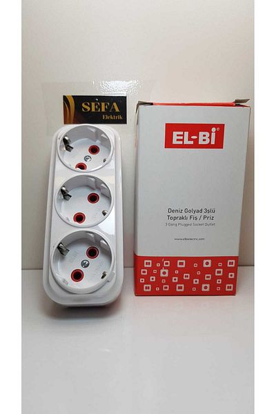 ELBİ TRIPLE GOLYAT EARTHED PLUG AND SOCKET ELBİ BRAND