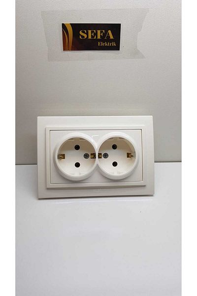 ELBİ White Brand Double Recessed Socket Dress