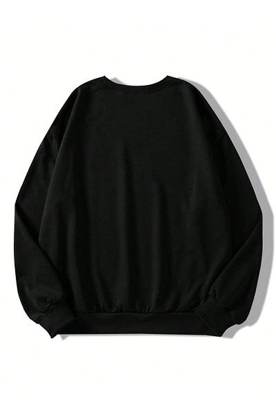 PALPİTO Hanorac oversize cu logo-ul negru pentru femei