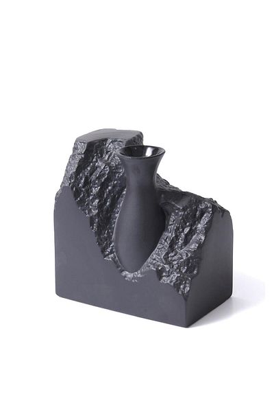 The Mia Κεραμικό Μαύρο Βάζο - 20x12x20 εκ. Licia
