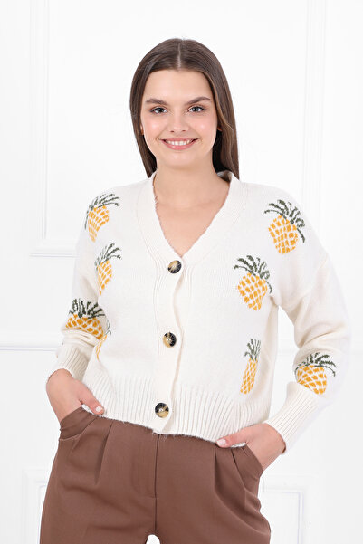 SARİTA MODA Cardigan de damă cu model ananas