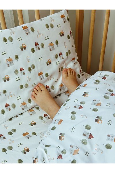 Pithy Farm Cotton Montessori Duvet Cover Set (100X200CM)-village