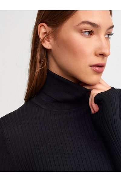 SARİTA MODA Pulover de damă din tricot cu gât țesut