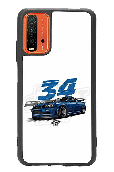 Spoyi Xiaomi Redmi 9T Skyline Tasarımlı Glossy Telefon Kılıfı