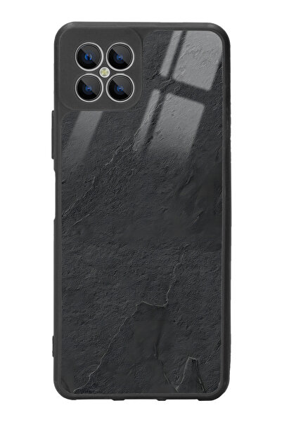Spoyi Omix X600 Siyah Mermer Tasarımlı Glossy Telefon Kılıfı
