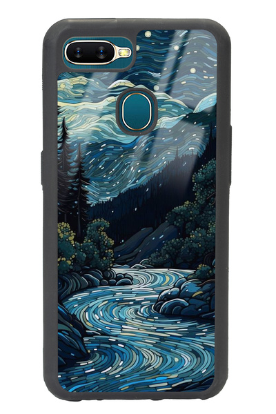 Spoyi Oppo A5s - AX7 Night Tasarımlı Glossy Telefon Kılıfı