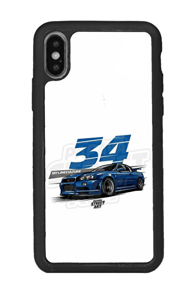 Spoyi iPhone Xs Max Skyline Tasarımlı Glossy Telefon Kılıfı