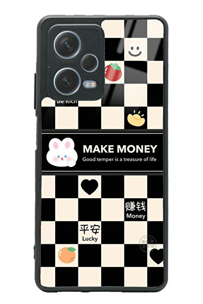 Spoyi Xiaomi Redmi Note 12 Pro 5g Make Money Tasarımlı Glossy Telefon Kılıfı