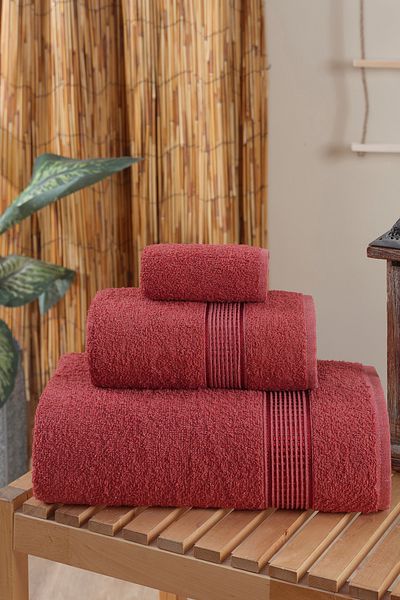 B2B Plus 3 Piece Cotton Towel Set | Hand, Face and Body Towel |