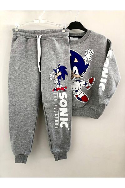 Minikçe بدلة شتوية مطبوعة من 3 خيوط للموسم الجديد Sonic Sega