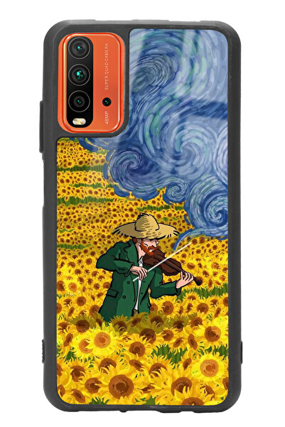 Spoyi Xiaomi Redmi 9T Kemancı Tasarımlı Glossy Telefon Kılıfı