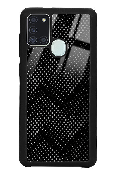 Spoyi Samsung A21s Black and Gray Tasarımlı Glossy Telefon Kılıfı