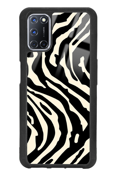 Spoyi Oppo A72 Zebra Tasarımlı Glossy Telefon Kılıfı