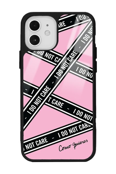 Spoyi حافظة هاتف لامعة بتصميم I Don't Care لهاتف iPhone 12