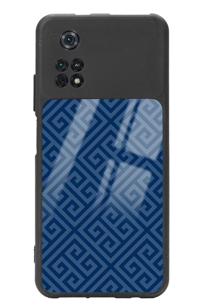Spoyi حافظة هاتف لامعة بتصميم زرقاء لهاتف Xiaomi Poco M4 Pro